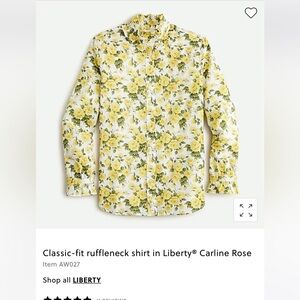 J Crew Liberty print blouse classic size 0